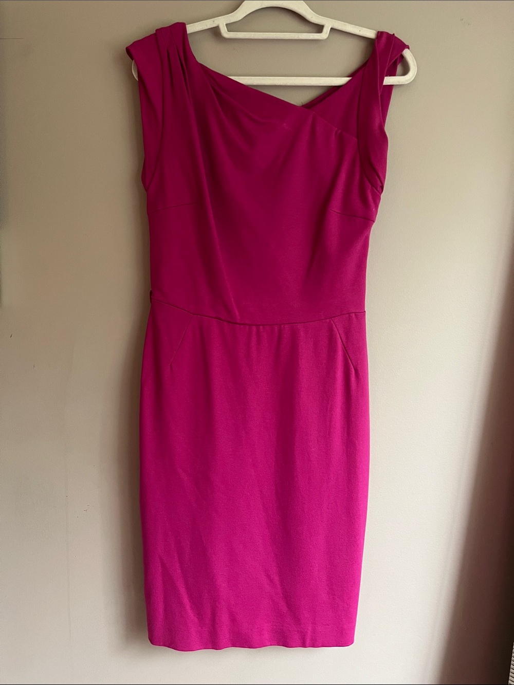 MNG by Mango Sleeveless Magenta Sheath Dress size large